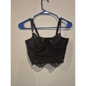 Sofia Intimates Women's Size 36C Lace Underwire Bustier Bra Black